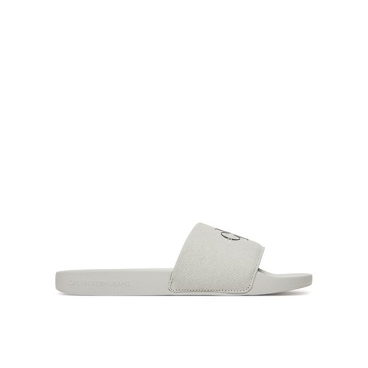Calvin Klein Jeans Klapki Slide Monogram Cv YM0YM01271 Szary ze sklepu MODIVO w kategorii Klapki męskie - zdjęcie 182611922
