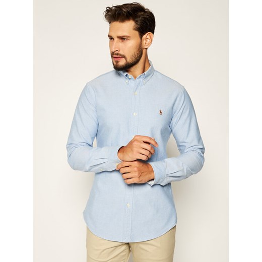 Polo Ralph Lauren Koszula Classics 710767444001 Niebieski Slim Fit ze sklepu MODIVO w kategorii Koszule męskie - zdjęcie 182611931