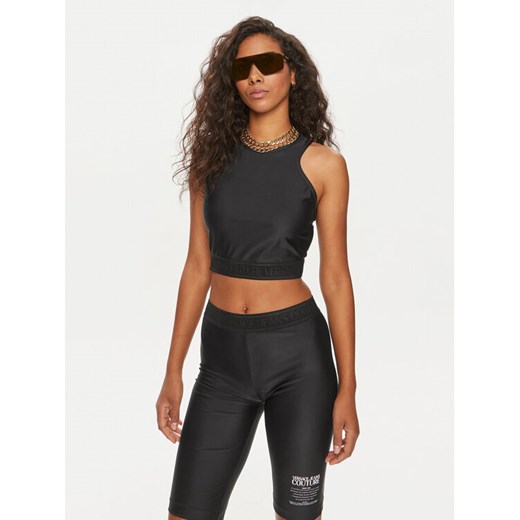 Versace Jeans Couture Top 76HAM227 Czarny Skinny Fit ze sklepu MODIVO w kategorii Bluzki damskie - zdjęcie 182611970