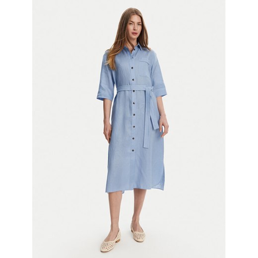 Max Mara Sukienka koszulowa Salute 2516221028 Błękitny Regular Fit ze sklepu MODIVO w kategorii Sukienki - zdjęcie 182612001