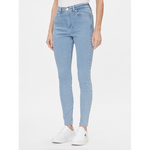 Tommy Jeans Jeansy Sylvia DW0DW17110 Niebieski Skinny Fit ze sklepu MODIVO w kategorii Jeansy damskie - zdjęcie 182612114