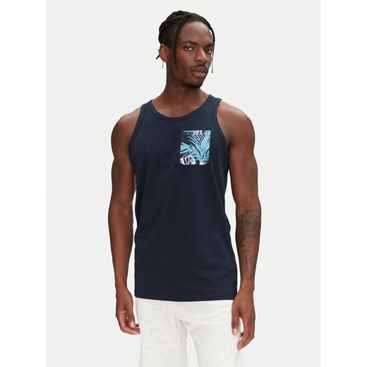 Jack&Jones Tank top Hawaii 12269321 Granatowy Standard Fit ze sklepu MODIVO w kategorii T-shirty męskie - zdjęcie 182612133