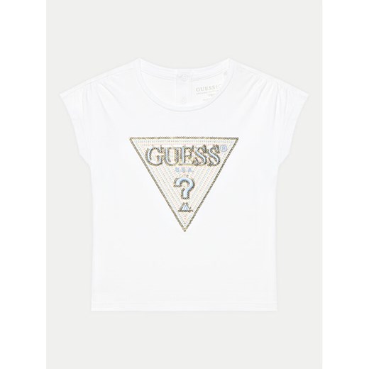 Guess T-Shirt K5GI12 K6YW4 Biały Boxy Fit ze sklepu MODIVO w kategorii Kaftaniki i bluzki - zdjęcie 182612160