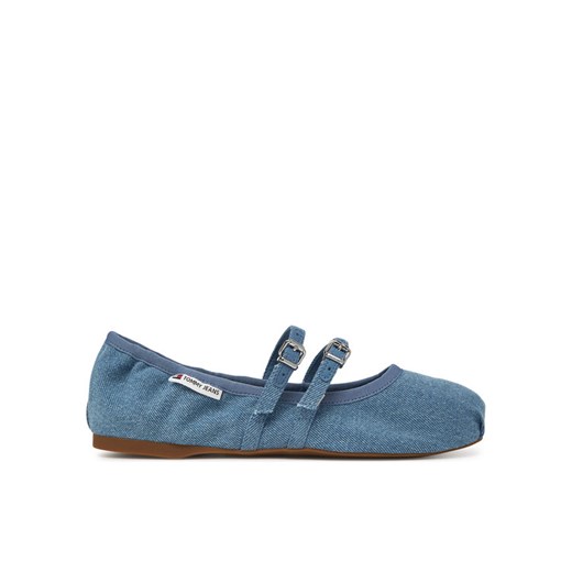 Tommy Jeans Baleriny Ballerina Denim EN0EN02782 Niebieski ze sklepu MODIVO w kategorii Balerinki - zdjęcie 182612180