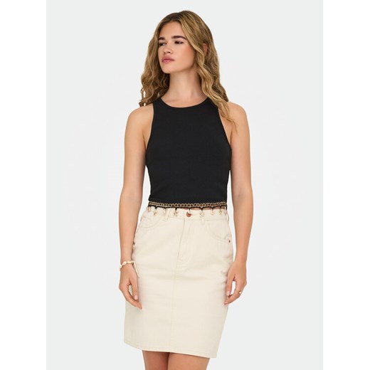ONLY Top Shelly 15325019 Czarny Slim Fit ze sklepu MODIVO w kategorii Bluzki damskie - zdjęcie 182612334