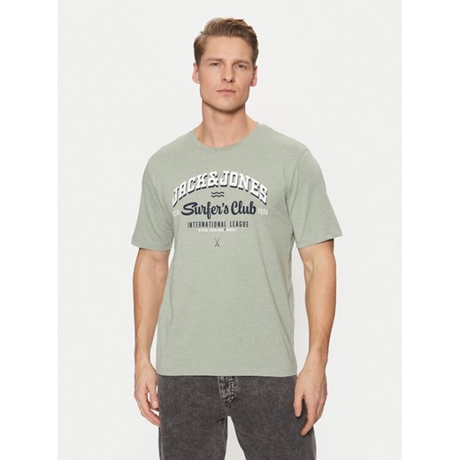 Jack&Jones T-Shirt Logo 12268267 Zielony Standard Fit ze sklepu MODIVO w kategorii T-shirty męskie - zdjęcie 182612354