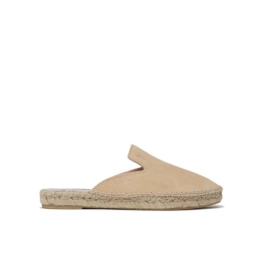Manebi Espadryle Suede Mules M 1.1 M0 Beżowy ze sklepu MODIVO w kategorii Espadryle damskie - zdjęcie 182612391