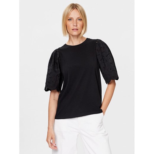 United Colors Of Benetton T-Shirt 3PQYD103R Czarny Regular Fit ze sklepu MODIVO w kategorii Bluzki damskie - zdjęcie 182612420