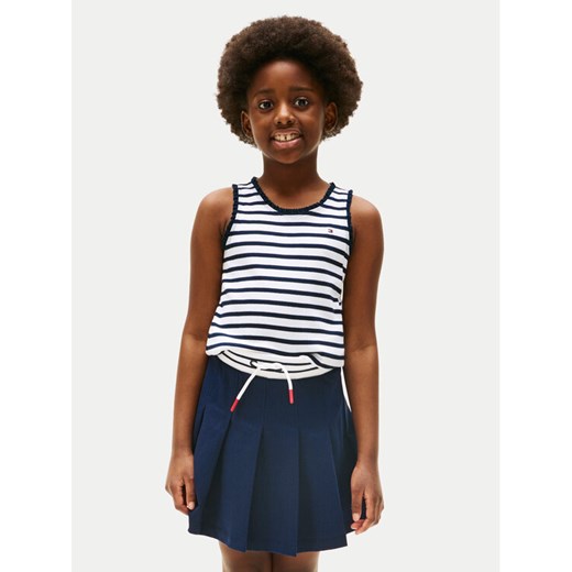 Tommy Hilfiger Top Essential KG0KG08588 D Granatowy Regular Fit ze sklepu MODIVO w kategorii Bluzki dziewczęce - zdjęcie 182612432