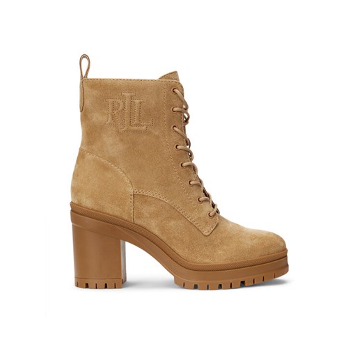Lauren Ralph Lauren Botki 802942568001 Brązowy ze sklepu MODIVO w kategorii Botki - zdjęcie 182612502