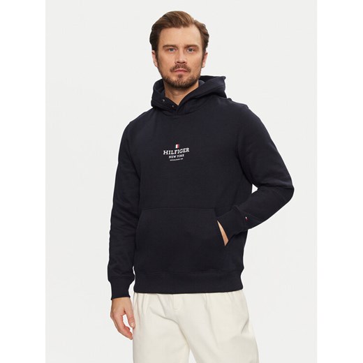 Tommy Hilfiger Bluza MW0MW39050 Granatowy Regular Fit ze sklepu MODIVO w kategorii Bluzy męskie - zdjęcie 182612641