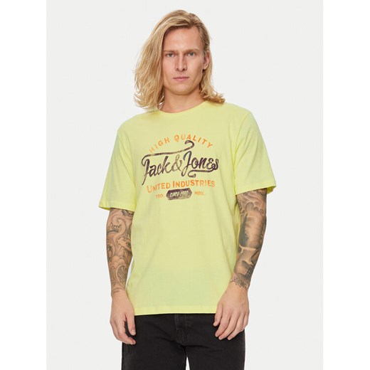 Jack&Jones T-Shirt Jprblulouie 12259674 Żółty Regular Fit ze sklepu MODIVO w kategorii T-shirty męskie - zdjęcie 182612643