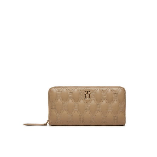 Tommy Hilfiger Duży Portfel Damski AW0AW16578 Beżowy ze sklepu MODIVO w kategorii Portfele damskie - zdjęcie 182612654