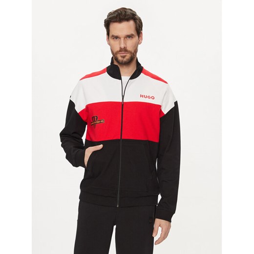 Hugo Bluza Race 50510468 Czarny Relaxed Fit ze sklepu MODIVO w kategorii Bluzy męskie - zdjęcie 182612724