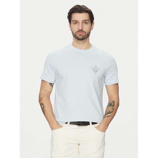 Guess Jeans T-Shirt M5GI55 K8FQ4 Błękitny Regular Fit ze sklepu MODIVO w kategorii T-shirty męskie - zdjęcie 182612754