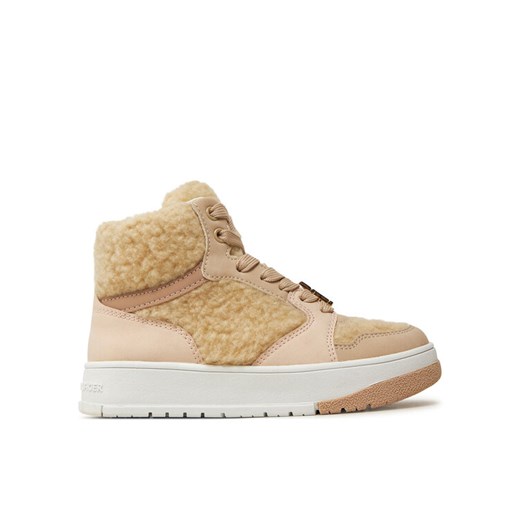 Tommy Hilfiger Sneakersy High Top Lace-Up Sneaker T3A9-33530-1628A M Beżowy ze sklepu MODIVO w kategorii Buty sportowe dziecięce - zdjęcie 182612932