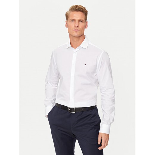 Tommy Hilfiger Koszula MW0MW38347 Biały Slim Fit ze sklepu MODIVO w kategorii Koszule męskie - zdjęcie 182613001