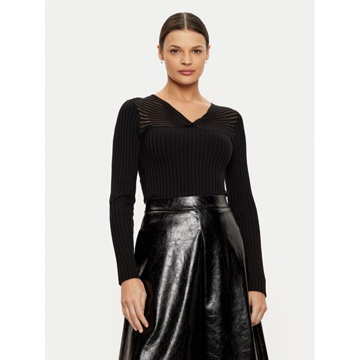 Morgan Sweter 242-MGANZA Czarny Slim Fit ze sklepu MODIVO w kategorii Swetry damskie - zdjęcie 182613034