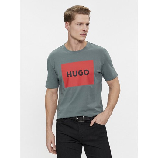 Hugo T-Shirt Dulive222 50467952 Zielony Regular Fit ze sklepu MODIVO w kategorii T-shirty męskie - zdjęcie 182613060