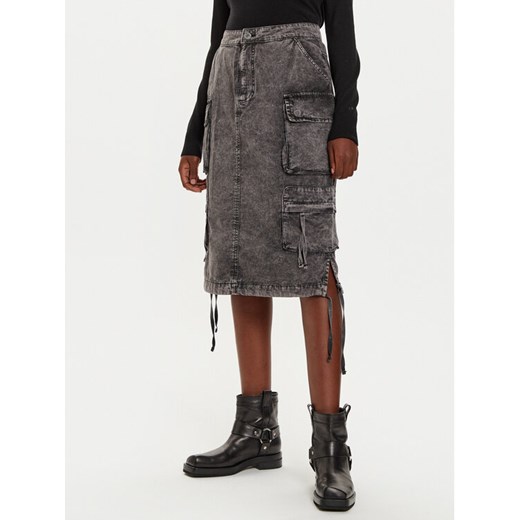 Alpha Industries Spódnica jeansowa 148068 Szary Regular Fit ze sklepu MODIVO w kategorii Spódnice - zdjęcie 182613091