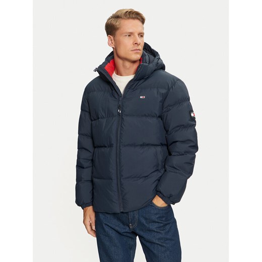 Tommy Jeans Kurtka puchowa Essential DM0DM19786 Granatowy Regular Fit ze sklepu MODIVO w kategorii Kurtki męskie - zdjęcie 182613120
