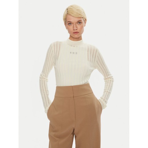 Boss Golf Fatirami 50523736 Écru Slim Fit ze sklepu MODIVO w kategorii Swetry damskie - zdjęcie 182613210