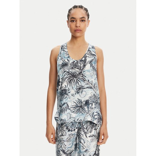 Just Cavalli Top 78PAH640 Niebieski Regular Fit ze sklepu MODIVO w kategorii Bluzki damskie - zdjęcie 182613252
