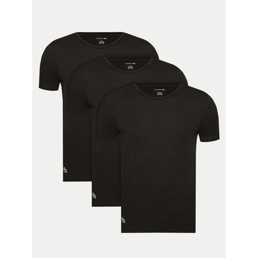 Lacoste Komplet 3 t-shirtów TH9007 Czarny Slim Fit ze sklepu MODIVO w kategorii T-shirty męskie - zdjęcie 182613421