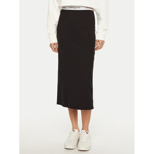 Tommy Jeans Spódnica ołówkowa DW0DW19365 Czarny Slim Fit ze sklepu MODIVO w kategorii Spódnice - zdjęcie 182613444