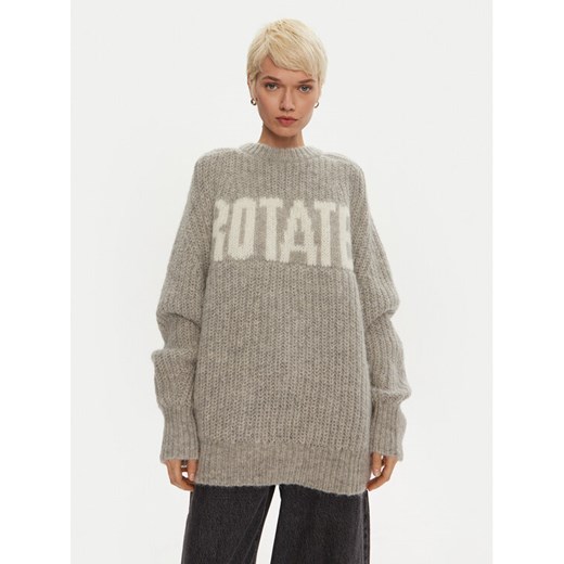 ROTATE Sweter Brandy 1137491789 Szary Loose Fit ze sklepu MODIVO w kategorii Swetry damskie - zdjęcie 182613493