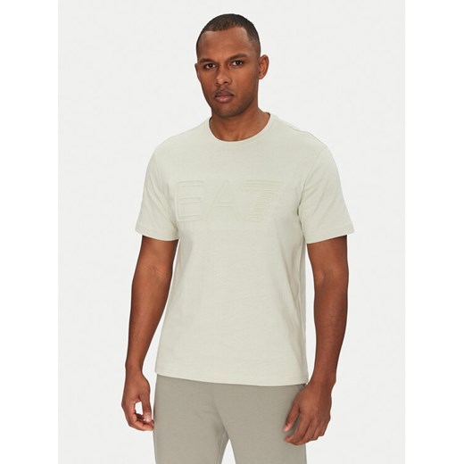 EA7 Emporio Armani T-Shirt 7M000149 AF14772 U9004 Beżowy Regular Fit ze sklepu MODIVO w kategorii T-shirty męskie - zdjęcie 182613534