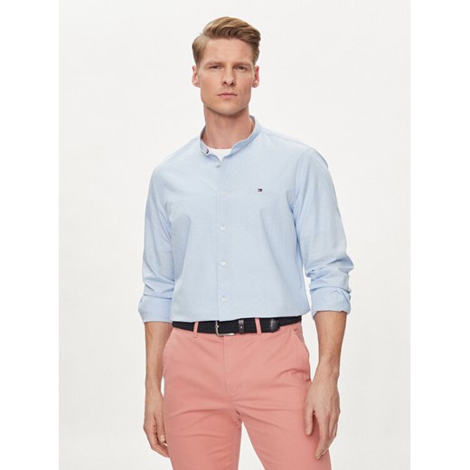 Tommy Hilfiger Koszula MW0MW34650 Błękitny Slim Fit ze sklepu MODIVO w kategorii Koszule męskie - zdjęcie 182613540