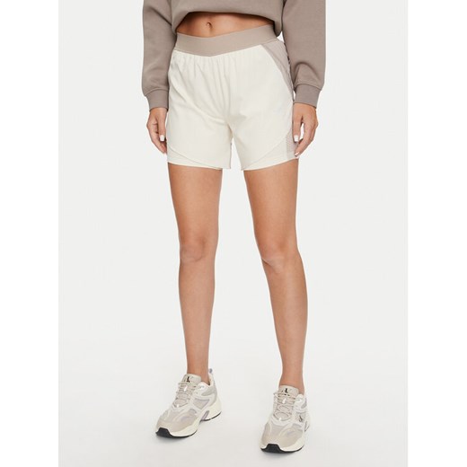 Reebok Szorty sportowe Running 2 in 1 Short 100076065 Beżowy Slim Fit ze sklepu MODIVO w kategorii Szorty - zdjęcie 182613542