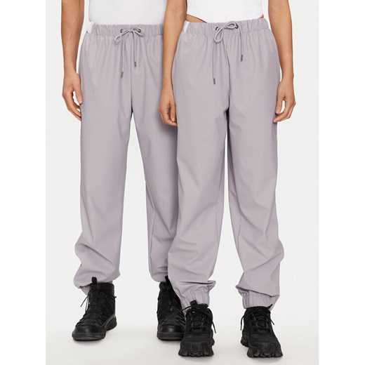 Rains Spodnie przeciwdeszczowe Rain Pants Regular W3 18560 Szary Regular Fit ze sklepu MODIVO w kategorii Spodnie damskie - zdjęcie 182613543
