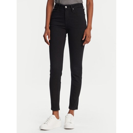 Lee Jeansy Scarlett 112365072 Czarny Skinny Fit ze sklepu MODIVO w kategorii Jeansy damskie - zdjęcie 182613572