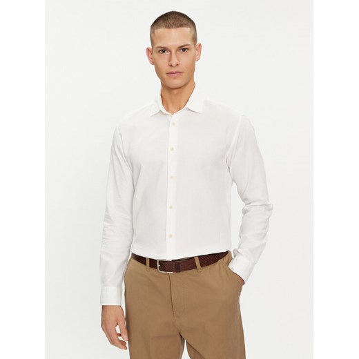 Selected Homme Koszula Regbond 16092566 Biały Regular Fit ze sklepu MODIVO w kategorii Koszule męskie - zdjęcie 182613574