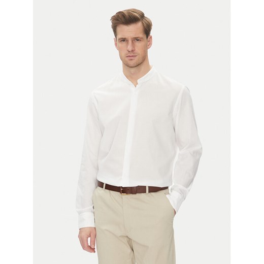 BOSS Koszula H-Joe-Standup-252 50539209 Biały Regular Fit ze sklepu MODIVO w kategorii Koszule męskie - zdjęcie 182613582