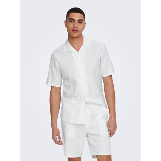 Only & Sons Koszula Caiden 22025116 Biały Slim Fit ze sklepu MODIVO w kategorii Koszule męskie - zdjęcie 182613644