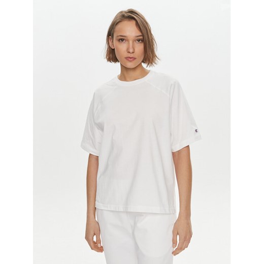 Champion T-Shirt 117351 Biały Relaxed Fit ze sklepu MODIVO w kategorii Bluzki damskie - zdjęcie 182613660