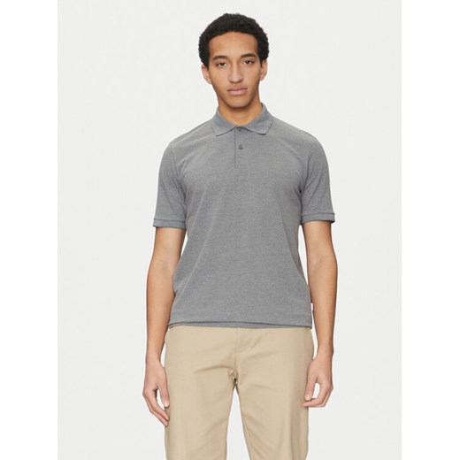 Selected Homme Polo 16095851 Szary Slim Fit ze sklepu MODIVO w kategorii T-shirty męskie - zdjęcie 182613664