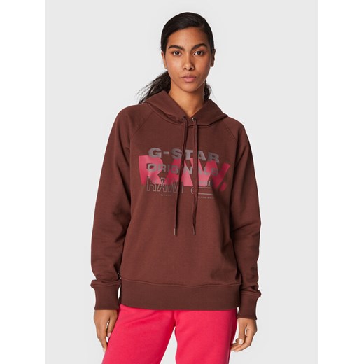 G-Star Raw Bluza Raglan D22117-A613-D312 Brązowy Regular Fit ze sklepu MODIVO w kategorii Bluzy damskie - zdjęcie 182613680