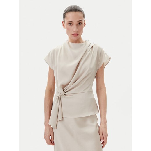Bruuns Bazaar Bluzka Acacia BBW4427 Beżowy Regular Fit ze sklepu MODIVO w kategorii Bluzki damskie - zdjęcie 182613683