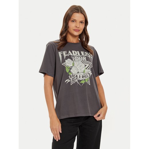 Vero Moda T-Shirt Boda Caty 10315697 Szary Boxy Fit ze sklepu MODIVO w kategorii Bluzki damskie - zdjęcie 182613721
