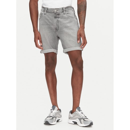 Lee Szorty jeansowe Rider 112363904 Szary Slim Fit ze sklepu MODIVO w kategorii Spodenki męskie - zdjęcie 182613752