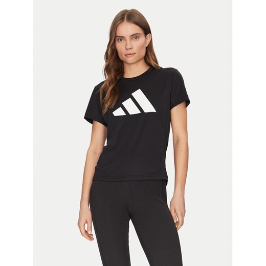 adidas Koszulka techniczna Run It IL7227 Czarny Regular Fit ze sklepu MODIVO w kategorii Bluzki damskie - zdjęcie 182613842