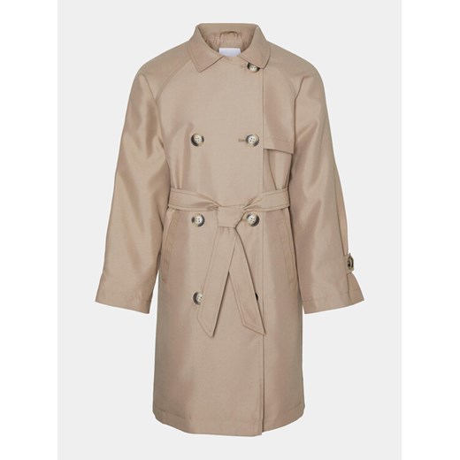 Vero Moda Girl Trencz Doreen 10302607 Beżowy Regular Fit ze sklepu MODIVO w kategorii Płaszcze damskie - zdjęcie 182613854