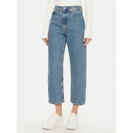 Calvin Klein Jeans Jeansy Barrel J20J225005 Niebieski Loose Fit ze sklepu MODIVO w kategorii Jeansy damskie - zdjęcie 182613882