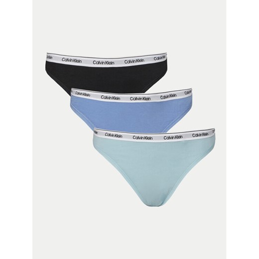 Calvin Klein Underwear Komplet 3 par stringów 000QD5209E Kolorowy ze sklepu MODIVO w kategorii Majtki damskie - zdjęcie 182613952