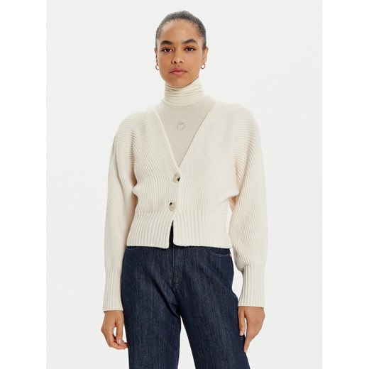 OUI Kardigan 86691 Biały Regular Fit ze sklepu MODIVO w kategorii Swetry damskie - zdjęcie 182614010
