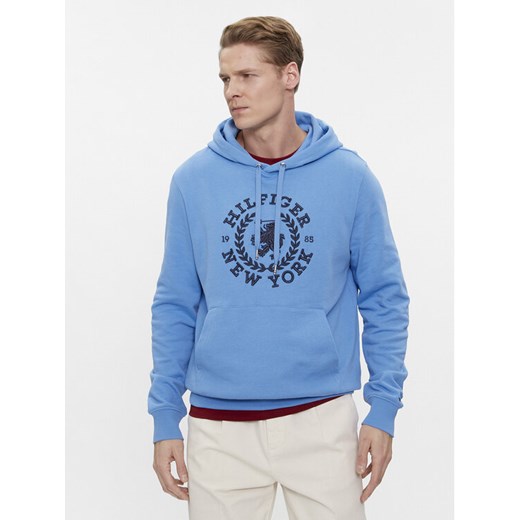 Tommy Hilfiger Bluza Big Icon MW0MW33650 Niebieski Regular Fit ze sklepu MODIVO w kategorii Bluzy męskie - zdjęcie 182614153